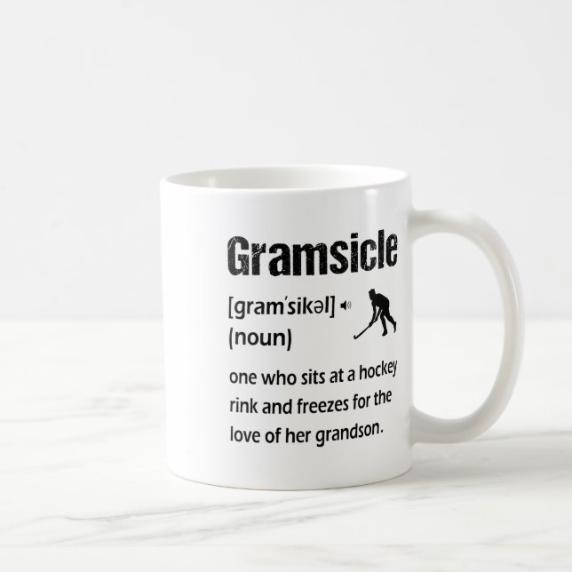 Gramsicle Funny Ice Hockey Grandma Sicle Definitio Coffee Mug (Right)