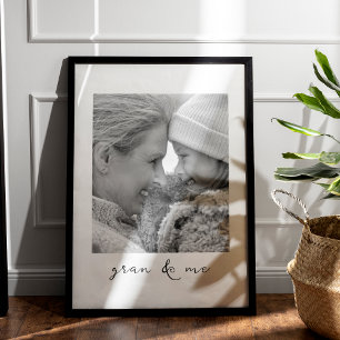 Gran And Me Personalized Picture Gift For Grandma Poster