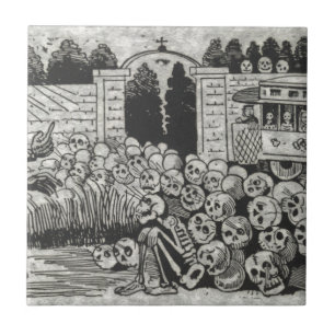 Gran Calavera Electrica Ceramic Tile