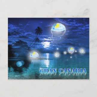 Gran Canaria blue postcard