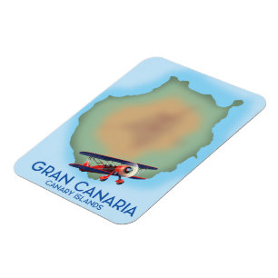 Gran Canaria  canary island, travel poster art. Magnet