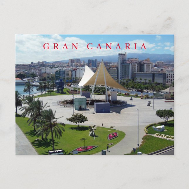 Gran Canaria Las Palmas view postcard (Front)