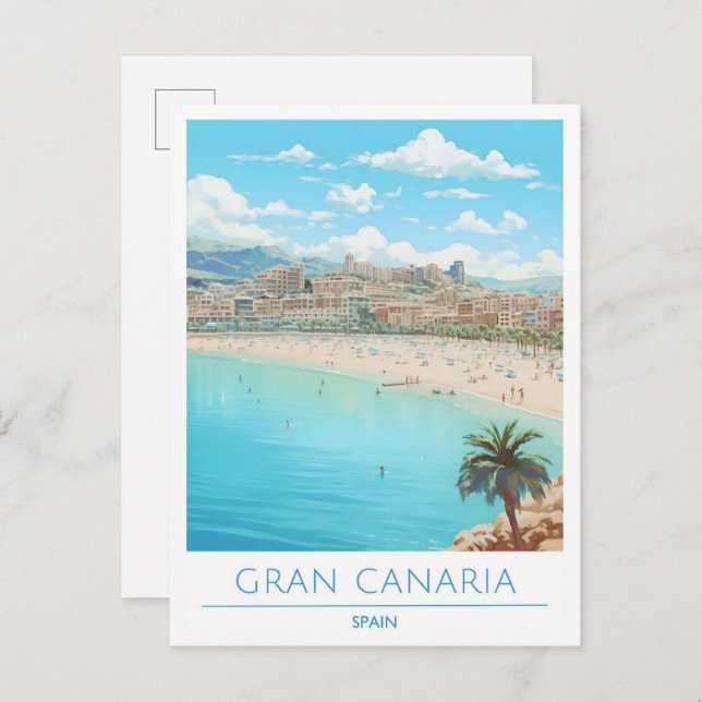 Gran Canaria Spain Vintage Travel  Postcard (Front/Back)