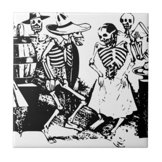 Gran-Fandango Mexican skeletons Ceramic Tile