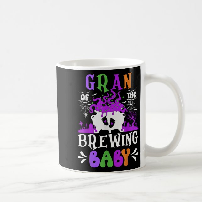 Gran Of The Brewing Baby Grandma To Be Halloween  Coffee Mug (Right)