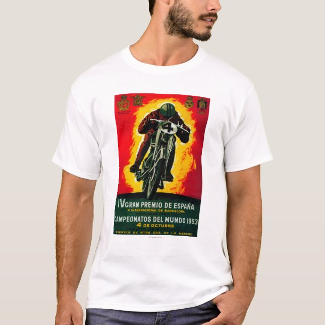 Gran Premio de Espana Vintage PosterEurope T-Shirt (Front)