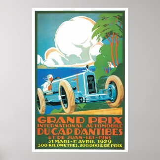 Gran Prix Automobile Vintage Ad Art Posters