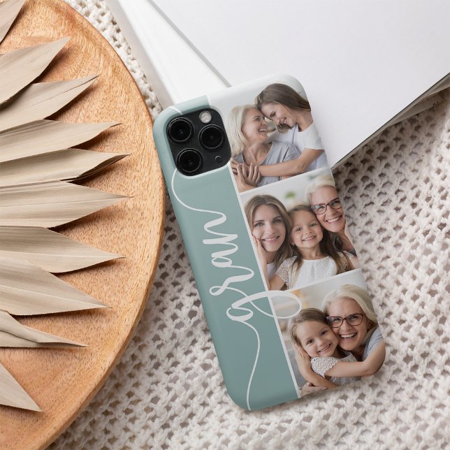 Gran Script Grandma Photo Collage Case-Mate iPhone Case (Creator Uploaded)