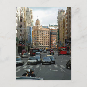 Gran Vía, Spain Postcard