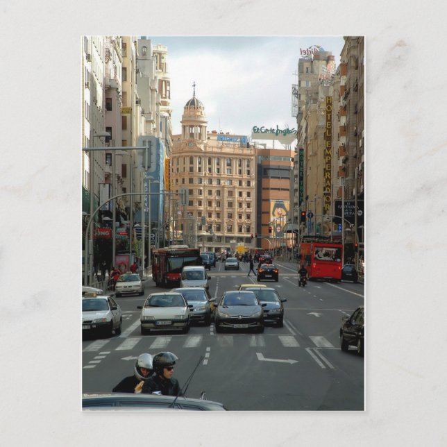 Gran Vía, Spain Postcard (Front)