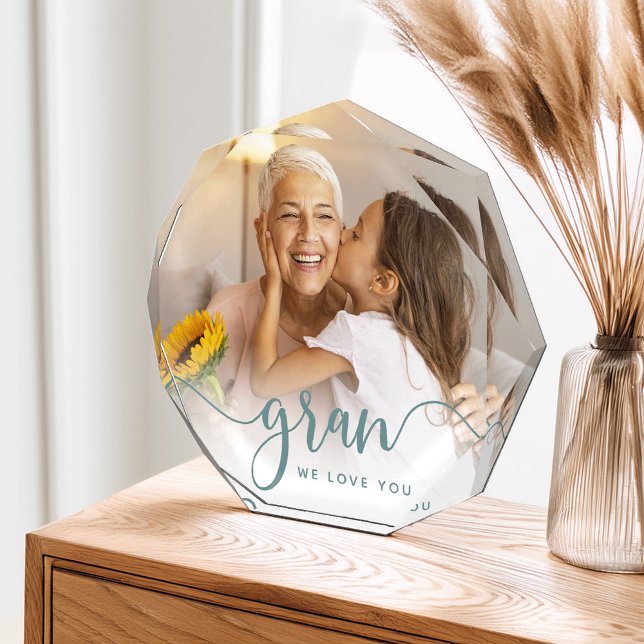 Gran We Love You | Grandma Script Overlay Photo Block (Creator Uploaded)