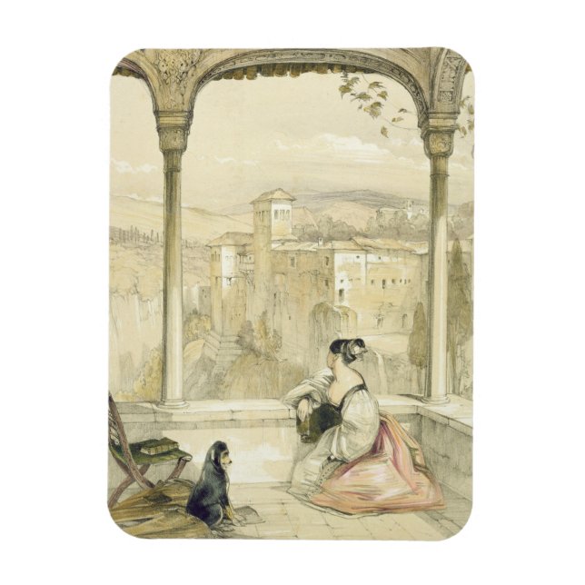 Granada (Alhambra), plate 9 from 'Sketches of Spai Magnet (Vertical)