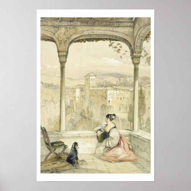 Granada (Alhambra), plate 9 from 'Sketches of Spai Poster (Front)