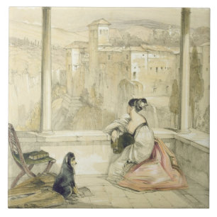 Granada (Alhambra), plate 9 from 'Sketches of Spai Tile