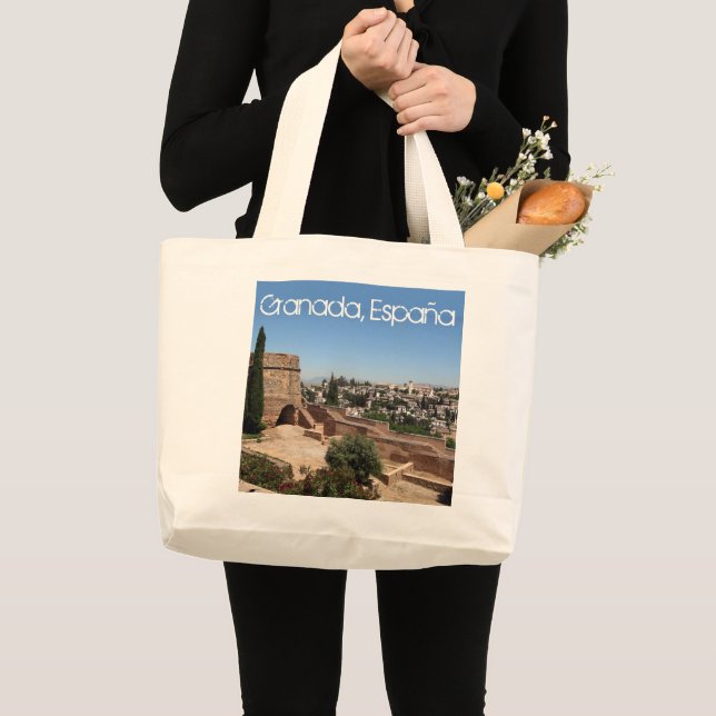 Granada, España Large Tote Bag (Front (Product))