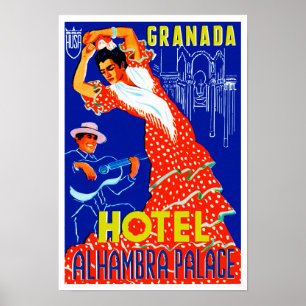 Granada Hotel Alhambra Palace Poster