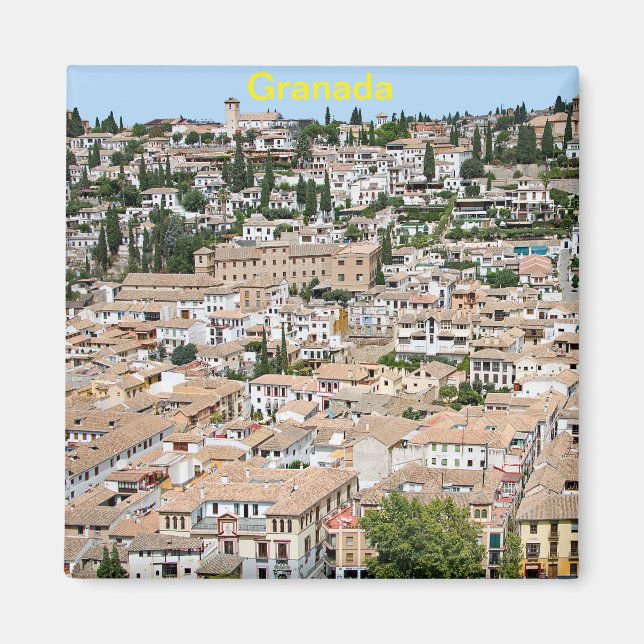 Granada. Panorama of Albaicin Magnet (Front)