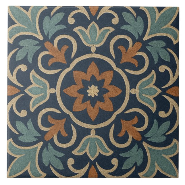 Granada Petals – Moorish Blossom Tile Design (Front)
