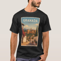 Granada Spain Alhambra Illustration Travel Art