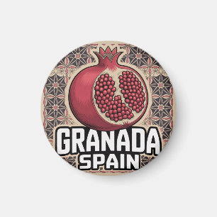 Granada Spain Pomegranate Sticker Magnet