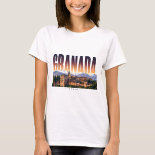 Granada Spain Spanish Cultural Exploration View 🏛 T-Shirt