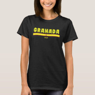 Granada Spain   Spanish Flag Espana Tourist Souven T-Shirt