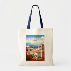 Granada Spain Travel Art Vintage Tote Bag