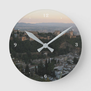 Granada,Spain View Photo Round (Medium) Wall Clock