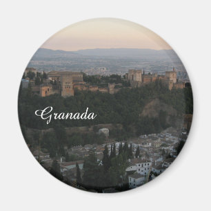 Granada,Spain View Photo Standard, 5.7 Cm Magnet