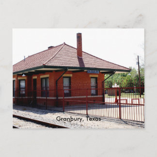 Granbury RR Station, Granbury, Texas Postcard