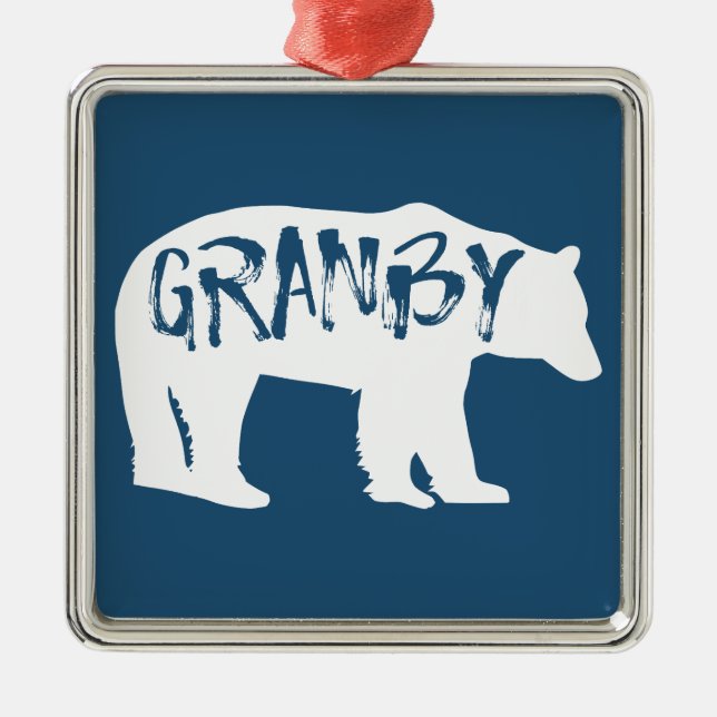 Granby Colorado Bear Metal Ornament (Front)