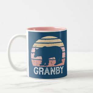 Granby Colorado Retro Bear Two-Tone Coffee Mug