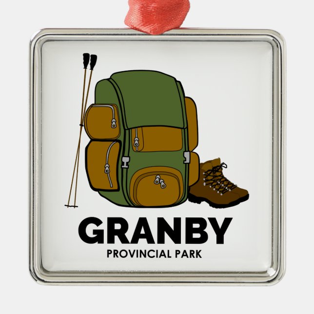 Granby Provincial Park Backpack Metal Ornament (Front)
