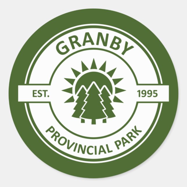 Granby Provincial Park Classic Round Sticker (Front)