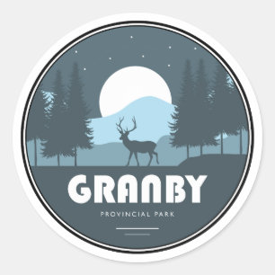 Granby Provincial Park Deer Classic Round Sticker