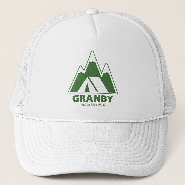 Granby Provincial Park Mountains Camping Trucker Hat (Front)