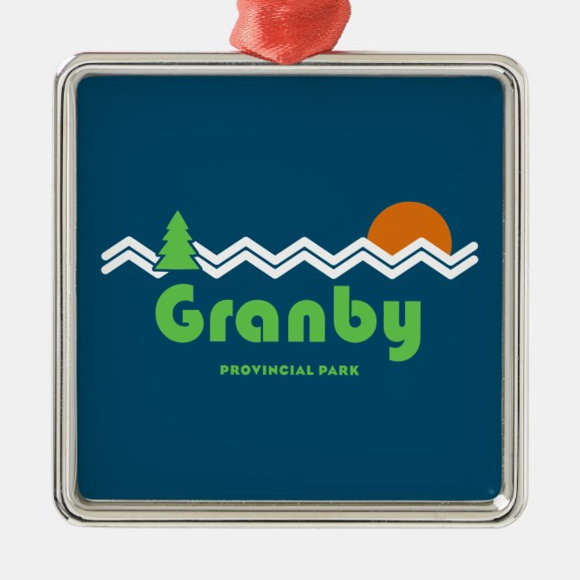 Granby Provincial Park Retro Metal Ornament (Front)