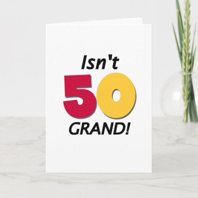 Grand 50th Birthday Card (Front)