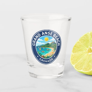 Grand Anse Beach Grenada Shot Glass