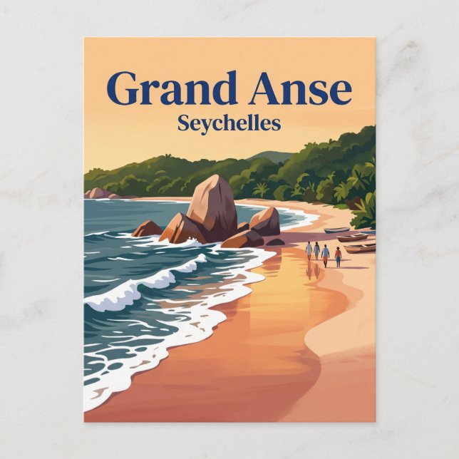 Grand Anse, La Digue Seychelles Postcard (Front)