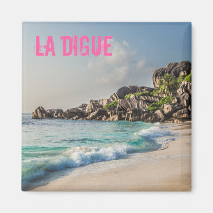 Grand Anse Seychelles La Digue Beach gift Magnet