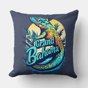 Grand Bahama Caribbean Gecko Cushion