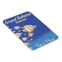 Grand Bahama Vintage Tropical fish travel poster