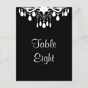 Grand Ballroom Table Number (black) Postcard