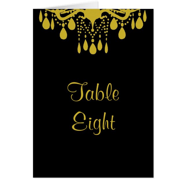 Grand Ballroom Table Number Card (gold) (Front)