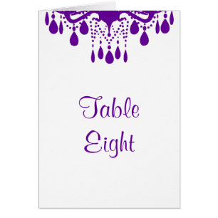 Grand Ballroom Table Number Card (purple)