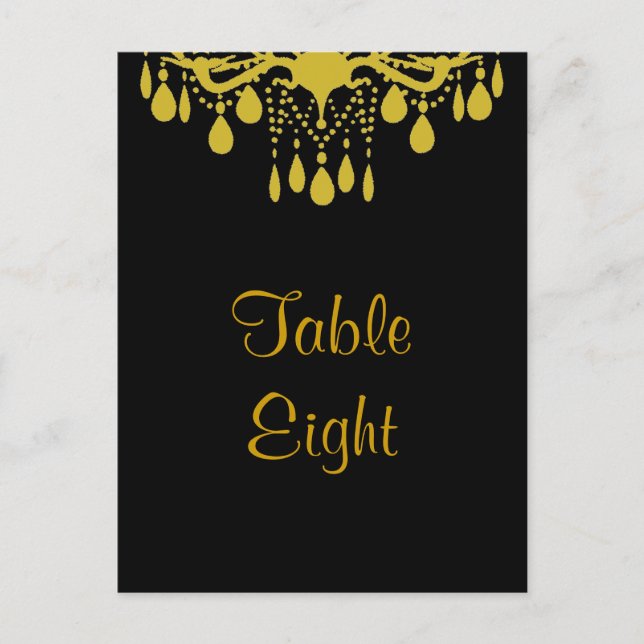 Grand Ballroom Table Number Postcard (Front)