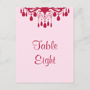 Grand Ballroom Table Number (red) Postcard