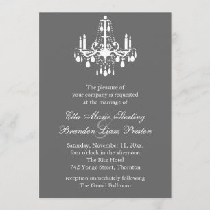 Grand Ballroom Wedding Invitation 2 (grey)