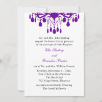 Grand Ballroom Wedding Invitation (purple)